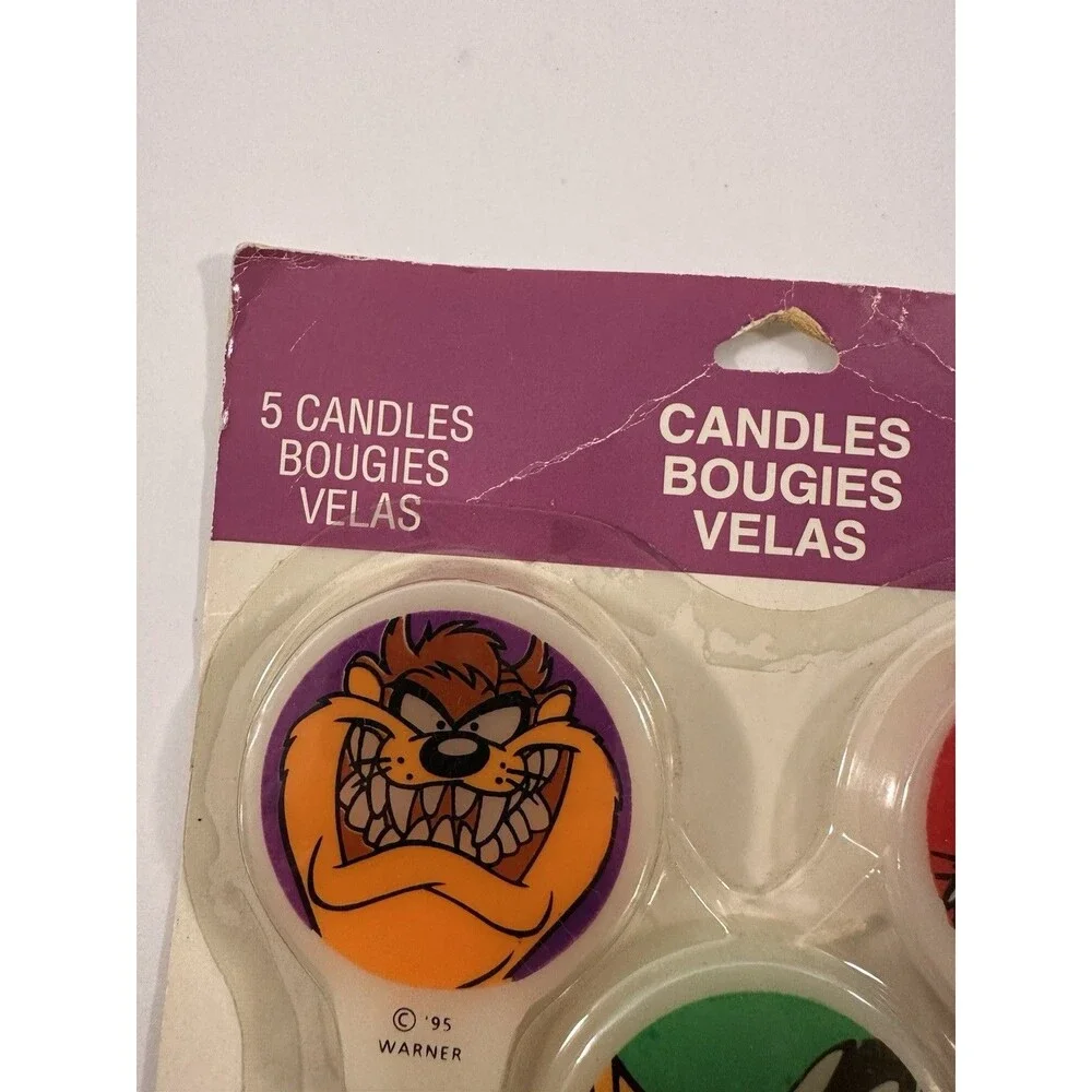 Warner Brothers Vintage Candles 5 Bugs Bunny Taz Tweety Daffy Sylvester New